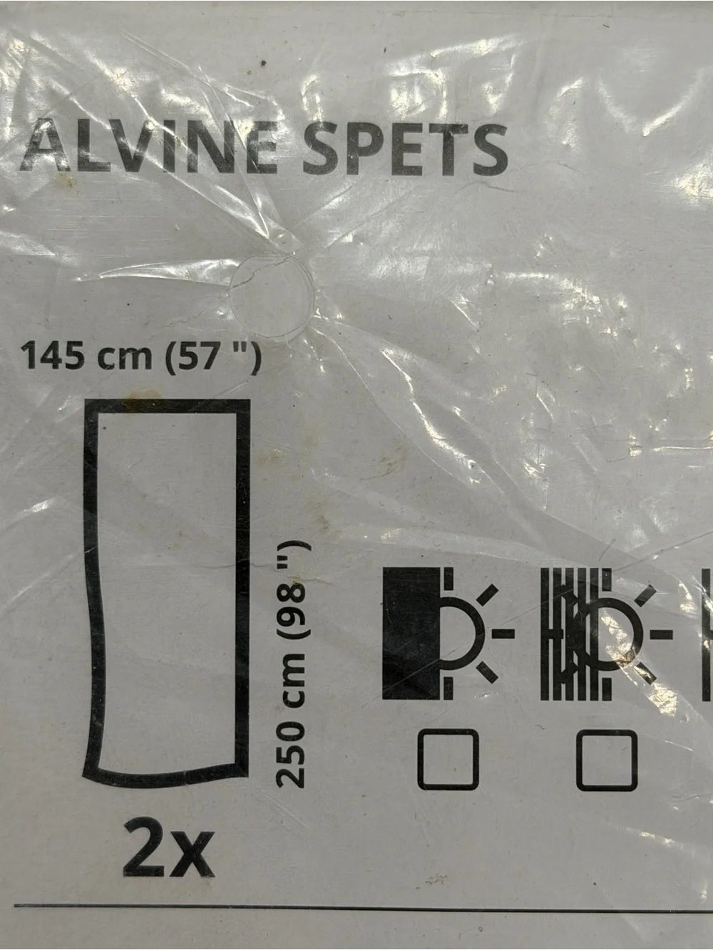NEW Ikea Alvine Spets Lace Curtains 1 Pair 2 Panels White 57X98 Scalloped‎ 2028